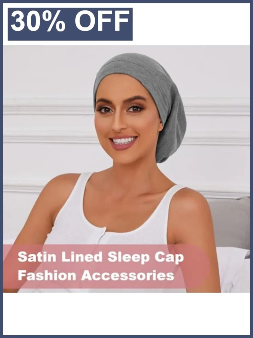 Silk Bonnet for Sleeping Women, Adjustable Silky Satin Lined Sleep Cap, Hair